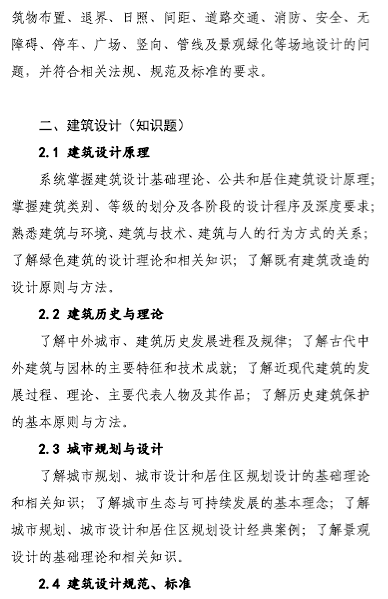 大事件！9門變6門！一級(jí)注冊(cè)建筑師考試大綱（21版）發(fā)布，2023年執(zhí)行！